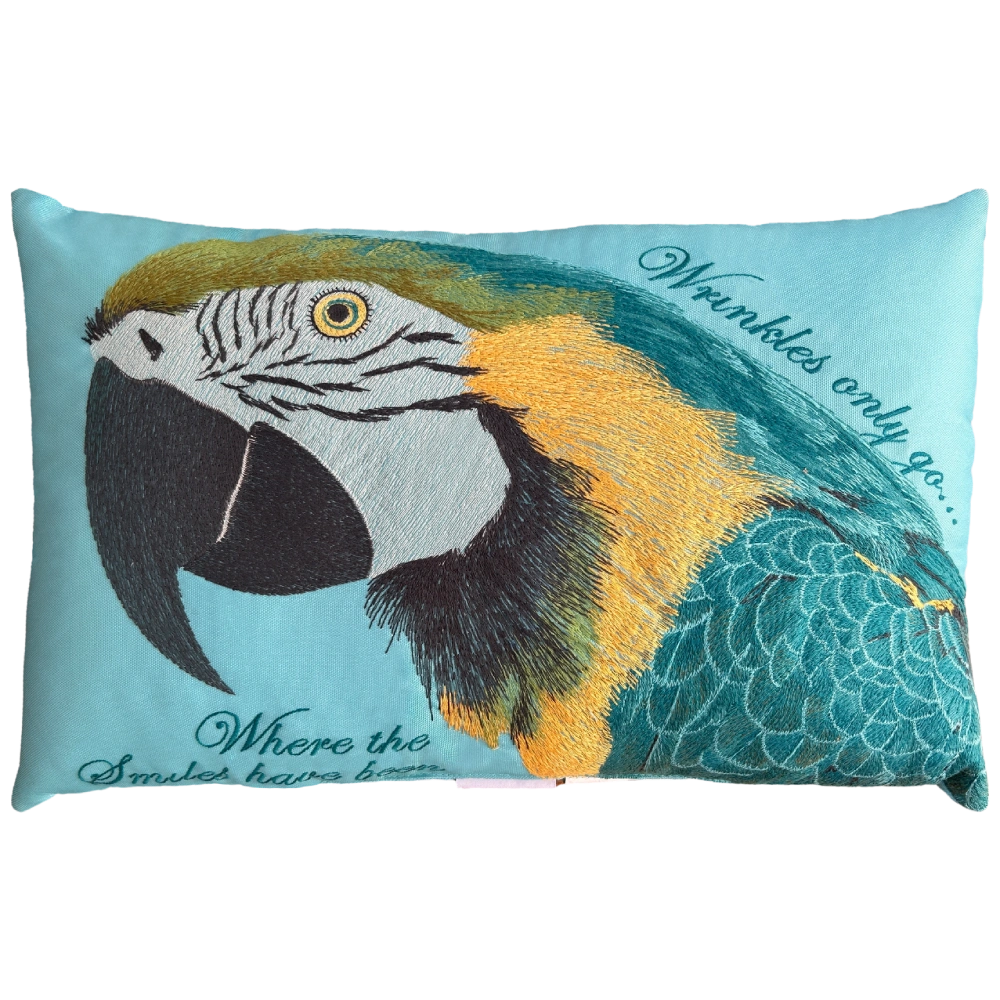 Parrot Quote Outdoor Pillow