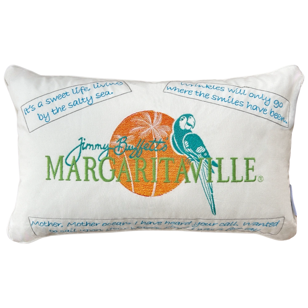 Margaritaville Logo Embroidered Pillow