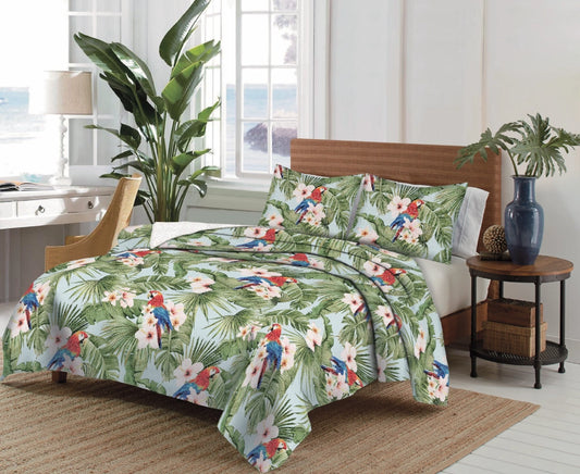 Parrot Cove 3pc Quilt Set